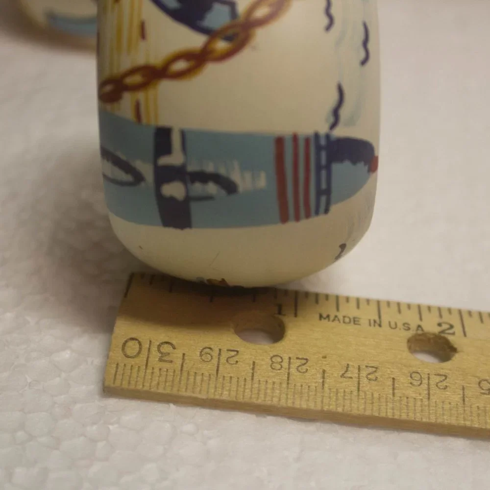 Nautical Napkin Rings 4 Piece Set Wood Anchor Sailboat Knots 1 1/2